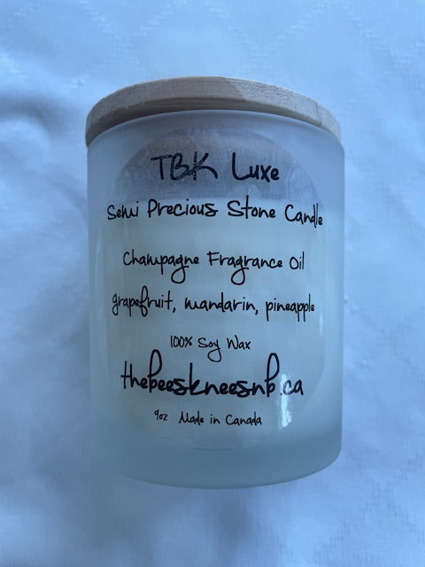 Champagne Semi Precious Stone Candle