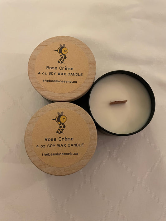 Rose Crème Soy Wax Candle