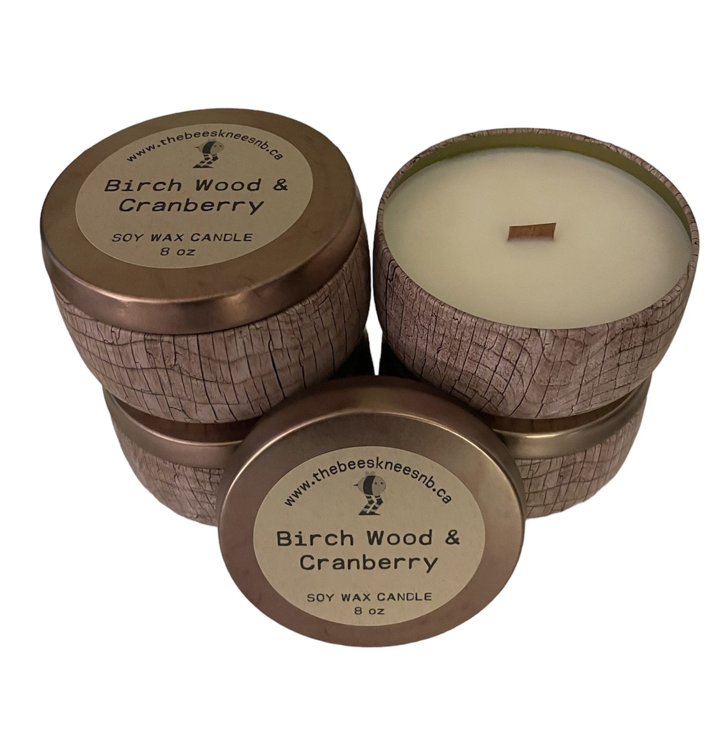 Birch Wood Cranberry Soy Wax Candle