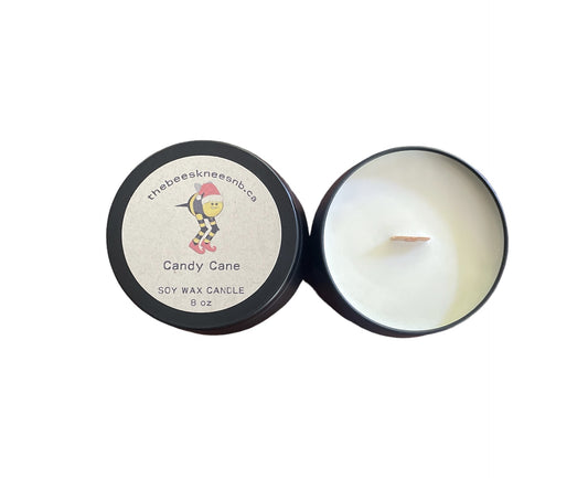 Candy Cane Soy Wax Candle