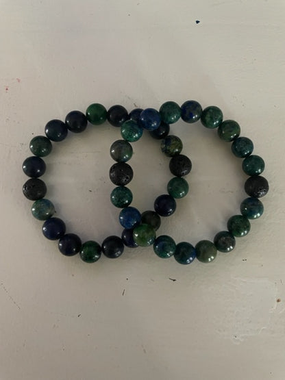 Dyed Chrysocolla Semi-Precious Stone Bracelet