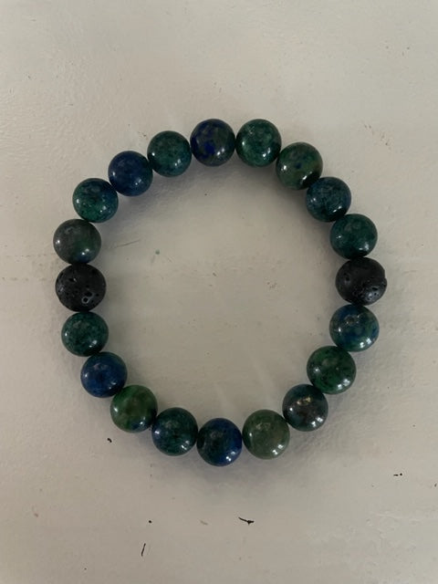 Dyed Chrysocolla Semi-Precious Stone Bracelet