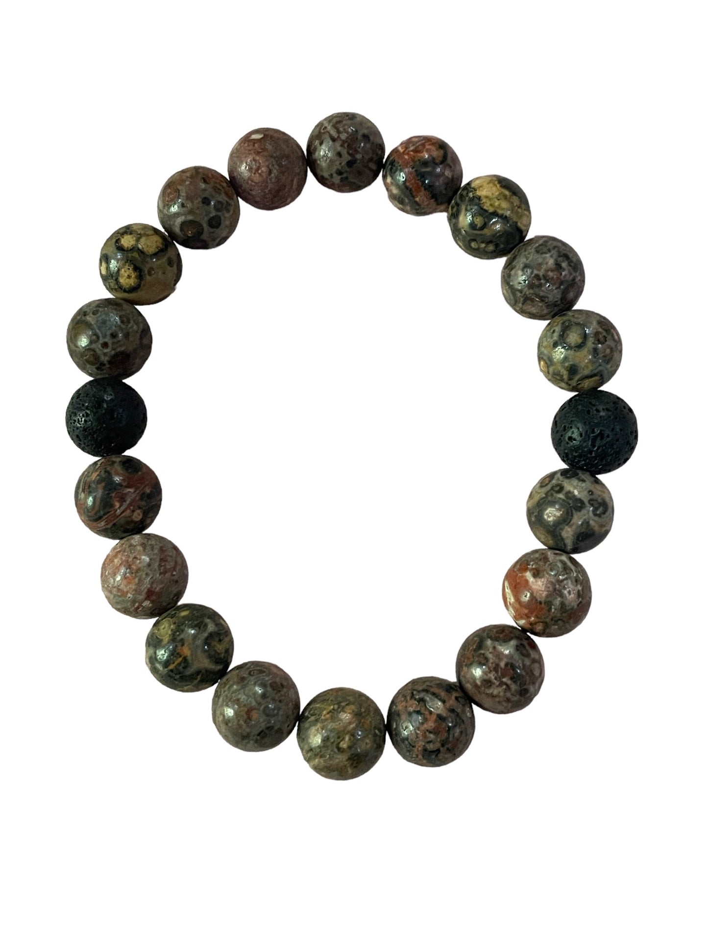 Leopardskin Jasper Stone Bracelet