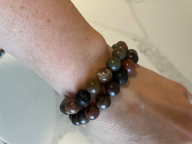 Picasso Jasper Semi Precious Stone Bracelet