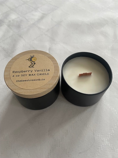 Raspberry Vanilla Soy Wax Candle