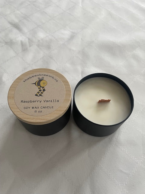 Raspberry Vanilla Soy Wax Candle