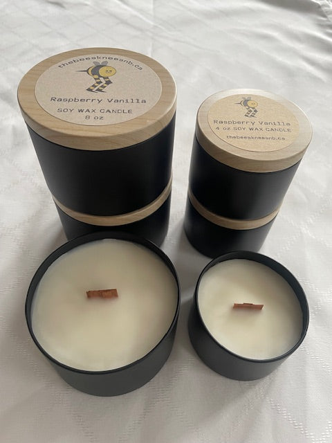 Raspberry Vanilla Soy Wax Candle